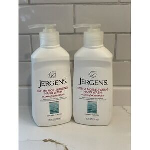 Lot of 2 Jergens Extra Moisturizing Hand Wash‎ Cherry-Almond 7.5 fl oz Hand Soap